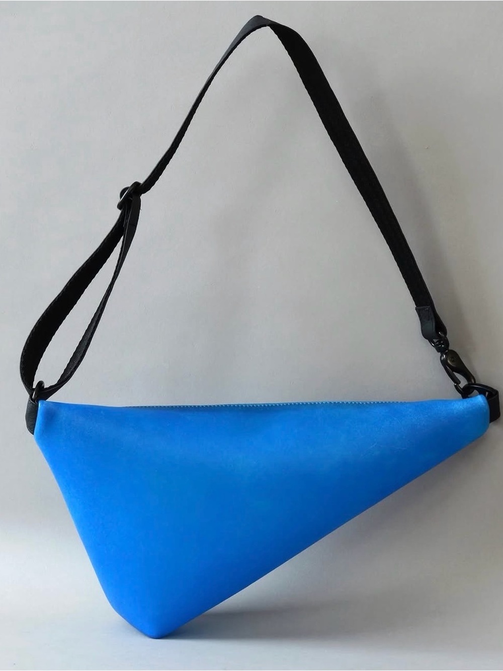 Edward DeLacy Blue Prism Triangle Crossbody Bag Adjustable strap